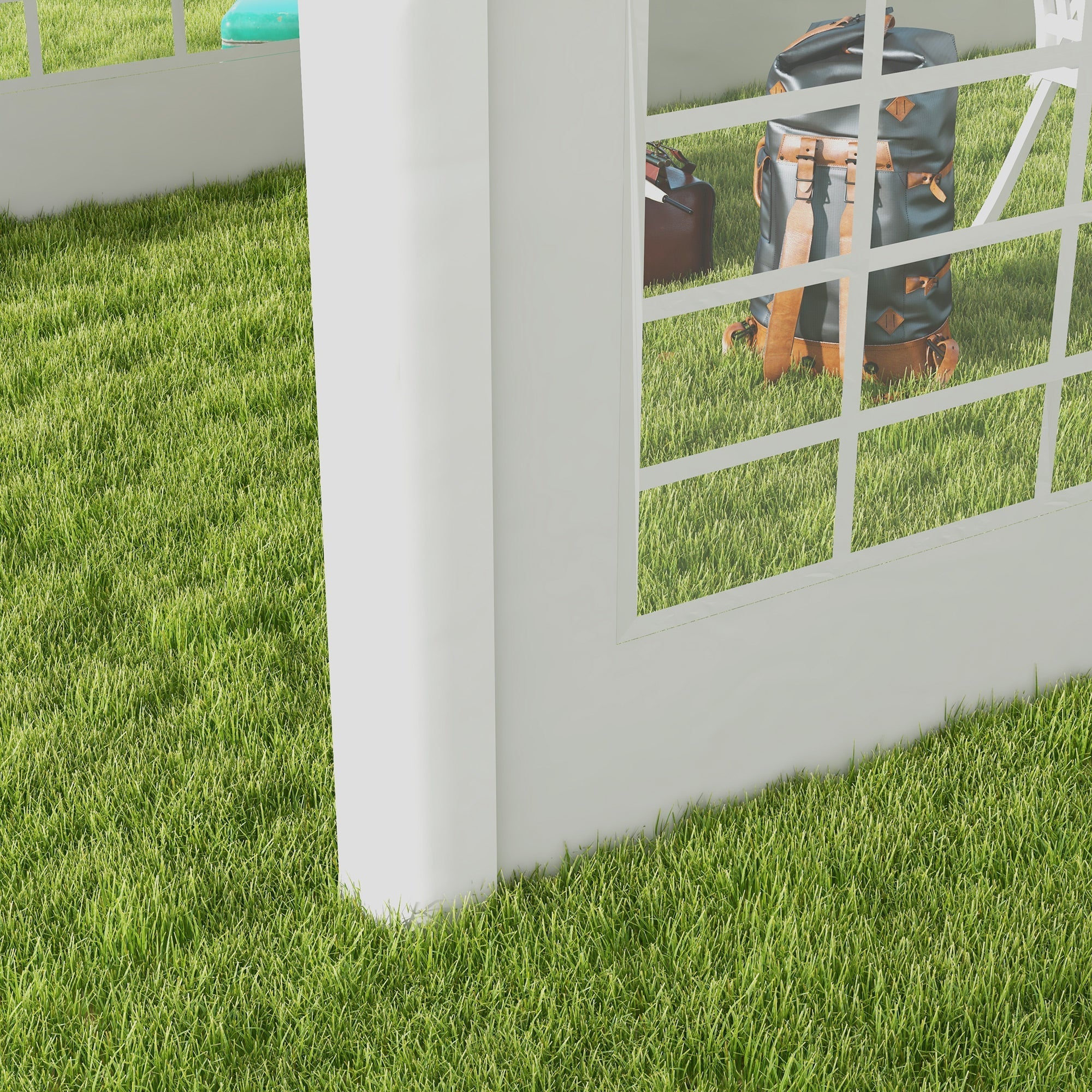Side Panel for Gazebo/Party Tent, 6x2m Waterproof & UV-Resistant, White
