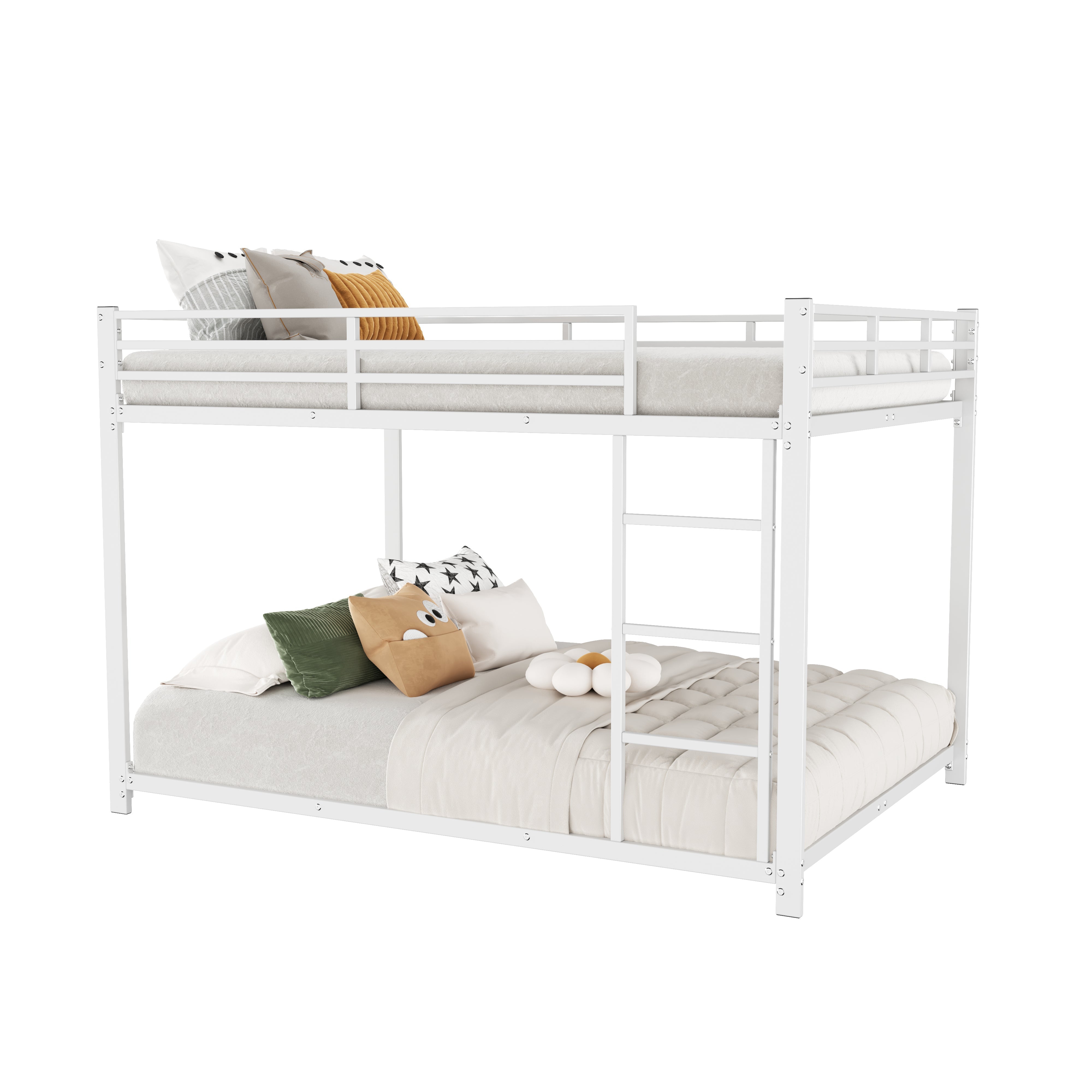 Bunk Bed 140x200cm Classic Iron Frame - White
