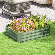 Raised Bed, Steel Planting & Vegetable Garden, 120x90x30cm, Steel