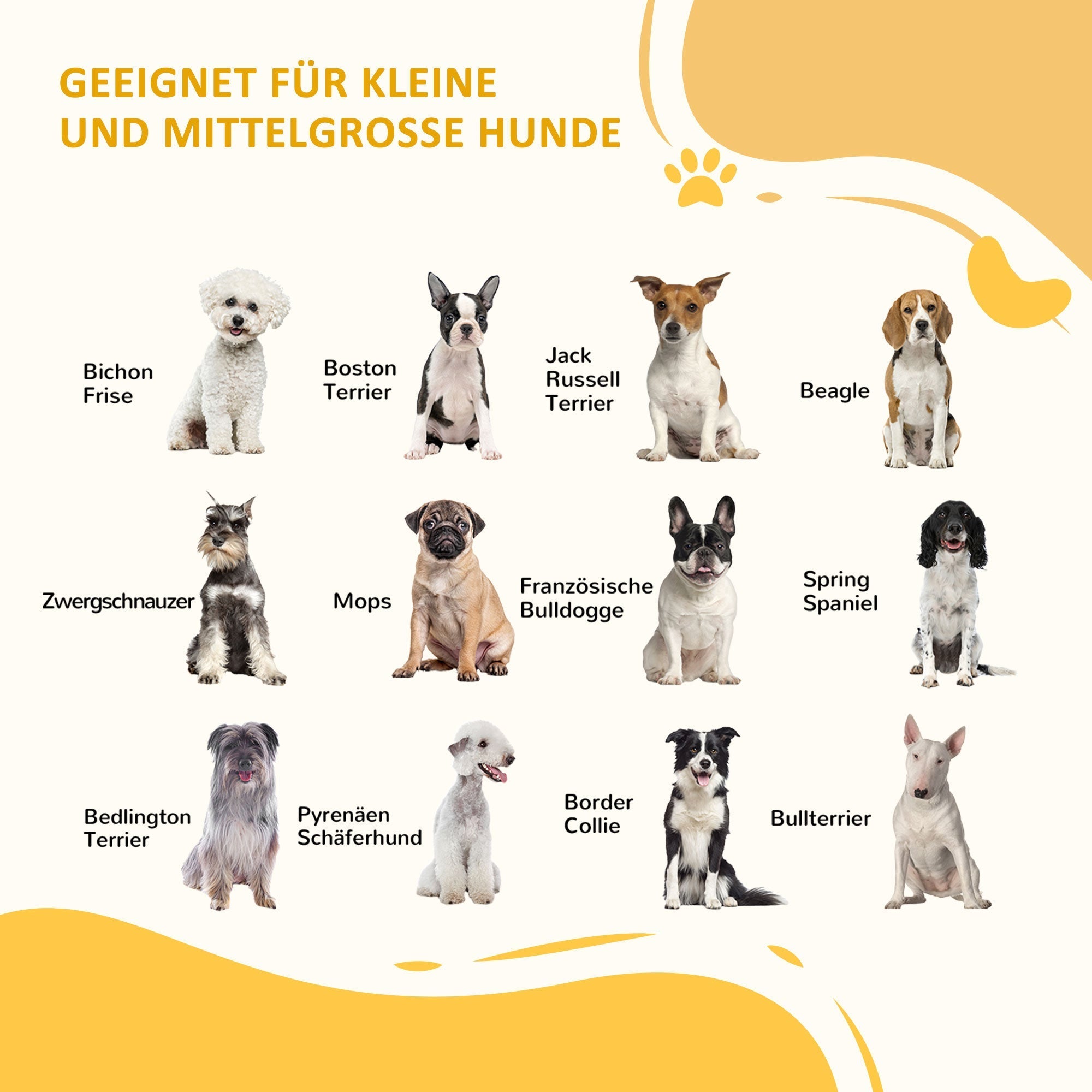 Freistehendes Hundegitter mit Tür, Sicherheit, Holz, Braun