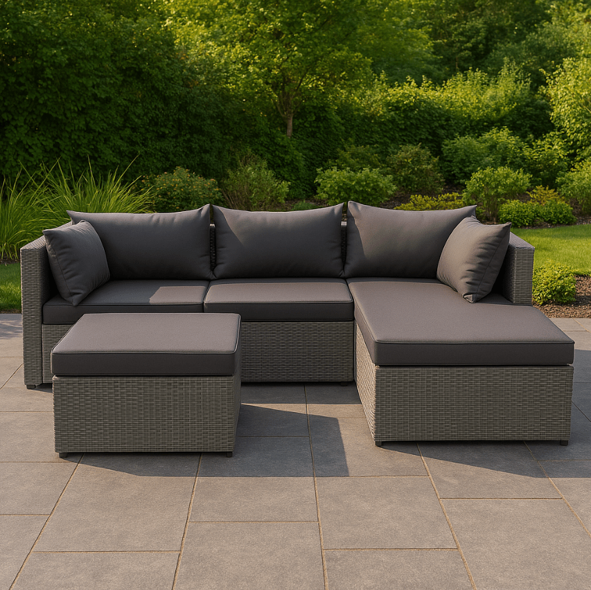 Chaise Corner Sofa Set (Dark Grey) - Rathwood Store