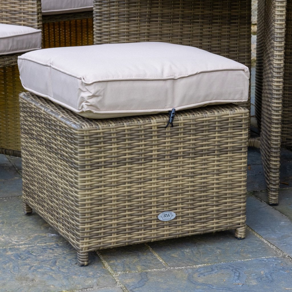 Chester - 4 Seat Cube Set with Square Table (Natural) - Rathwood Store