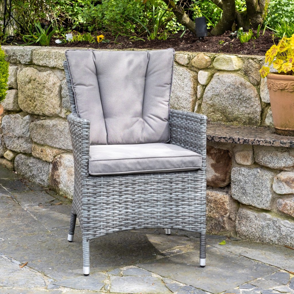 Cuba - 2 Seat Set with 70cm Round Table Bistro (Light Grey) - Rathwood Store