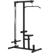 Power Station Fitness Station, Adjustable Seat & Pulley, Steel, Black