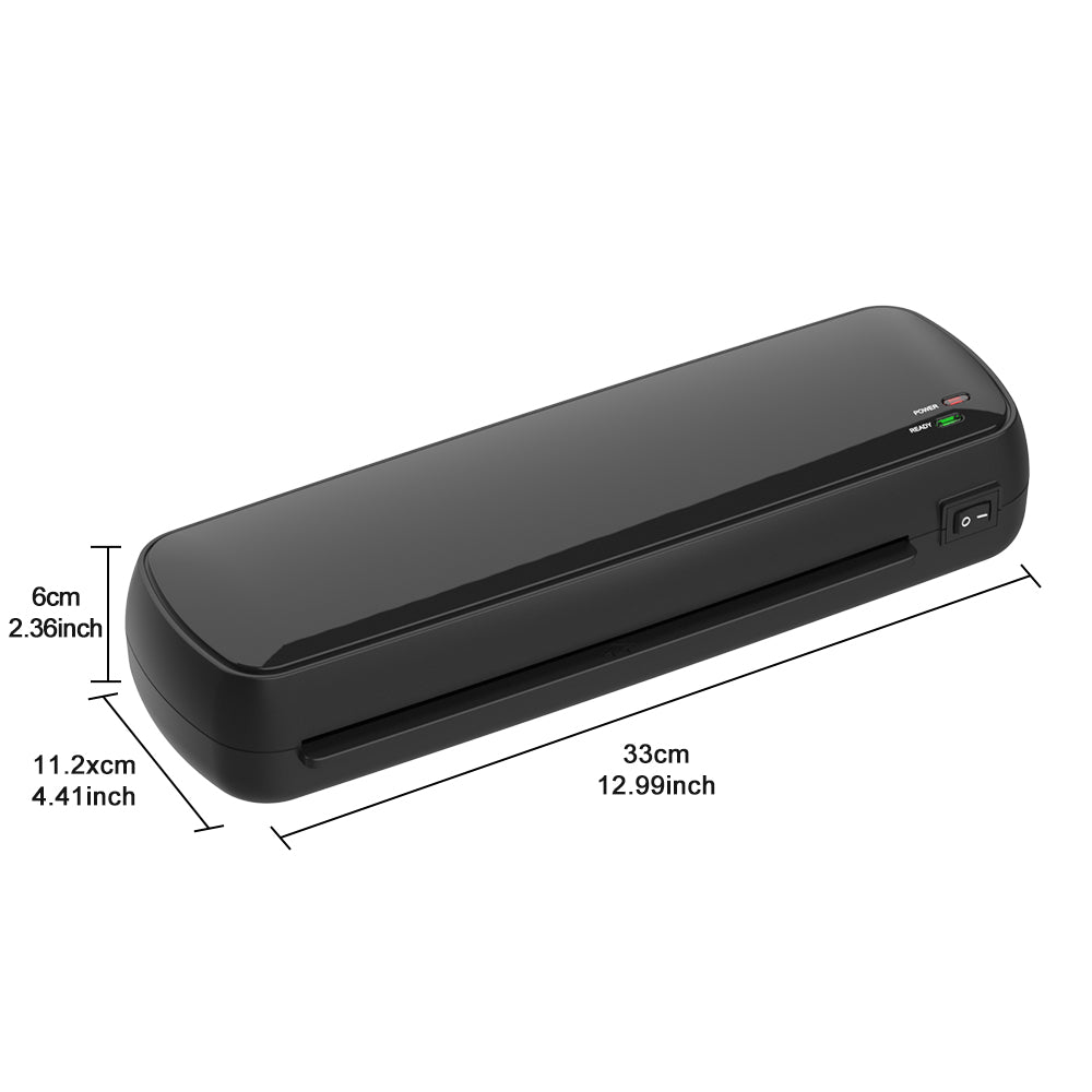 Laminator Machine, A4 Hot & Cold Fast Warm 9 Inch Thermal, Black