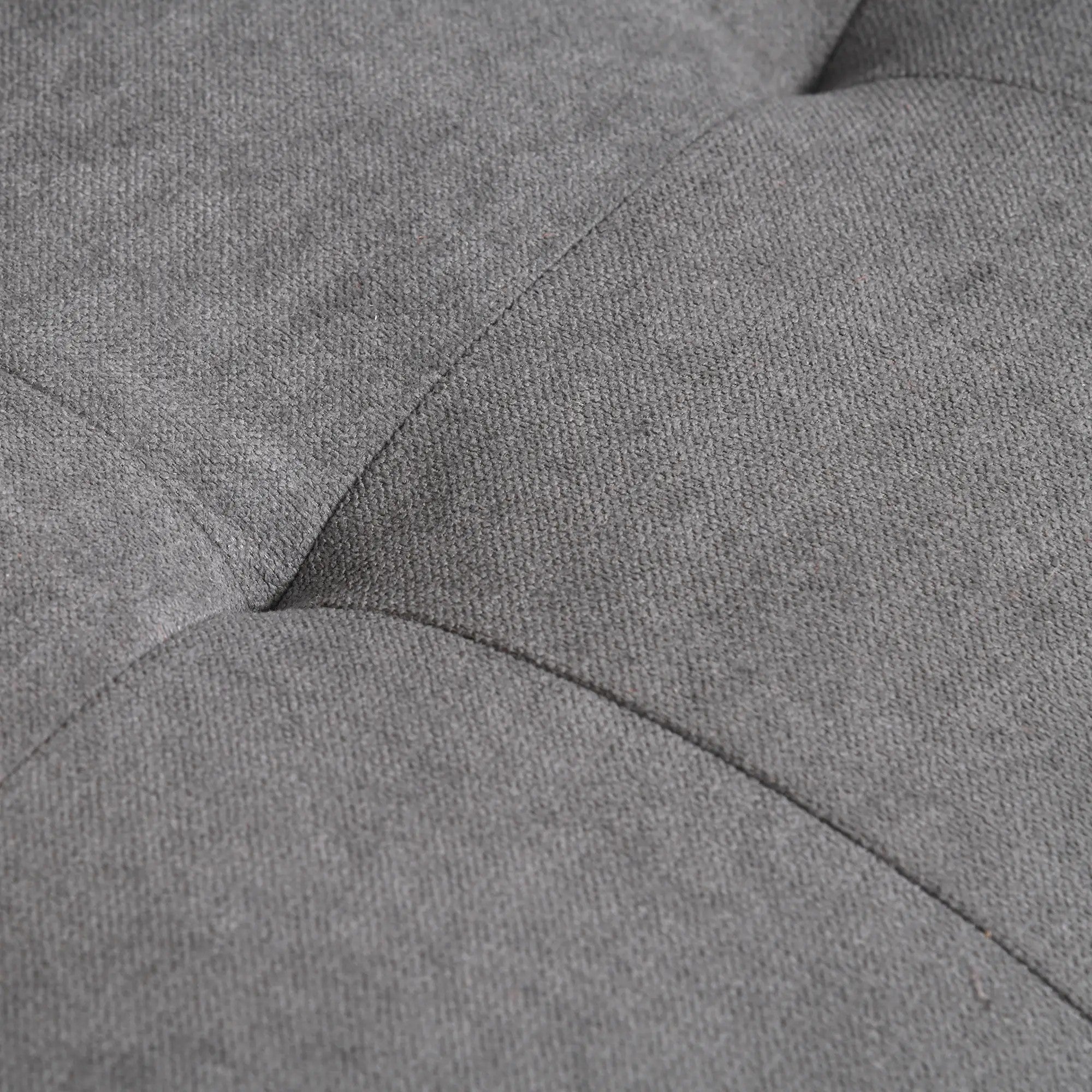 2-Seater Sofa, Removable Cushions, Fabric, Grey