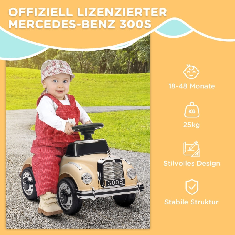 Mercedes Benz Design 300 S Ride-On Toy Car, Beige