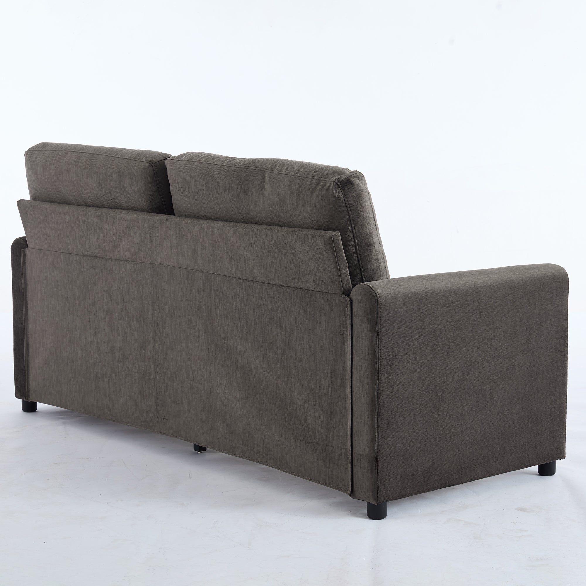Sofa, 2-seater with Drawer Storage Function, Dark Grey