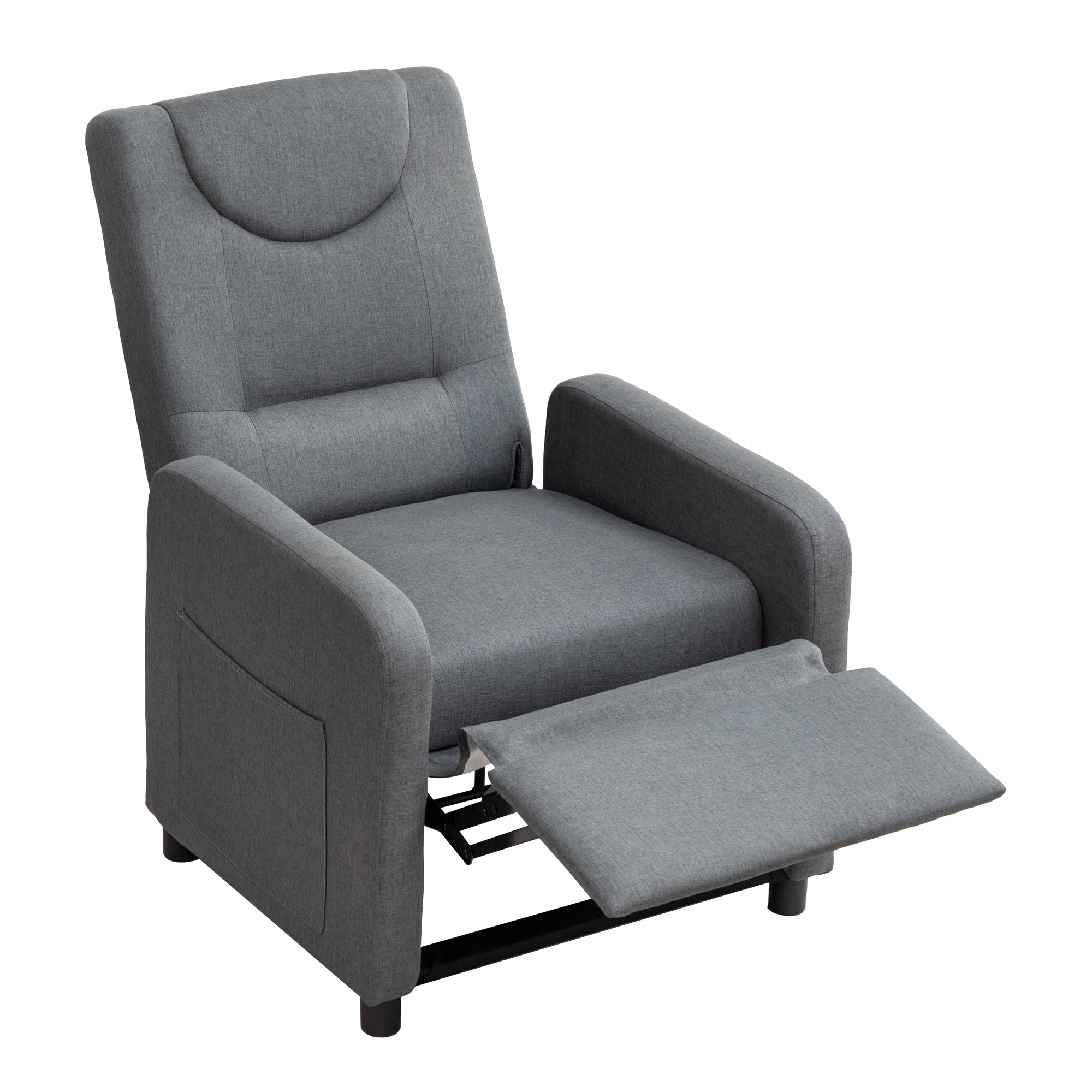 Reclining Armchair Adjustable Function - Dark Grey
