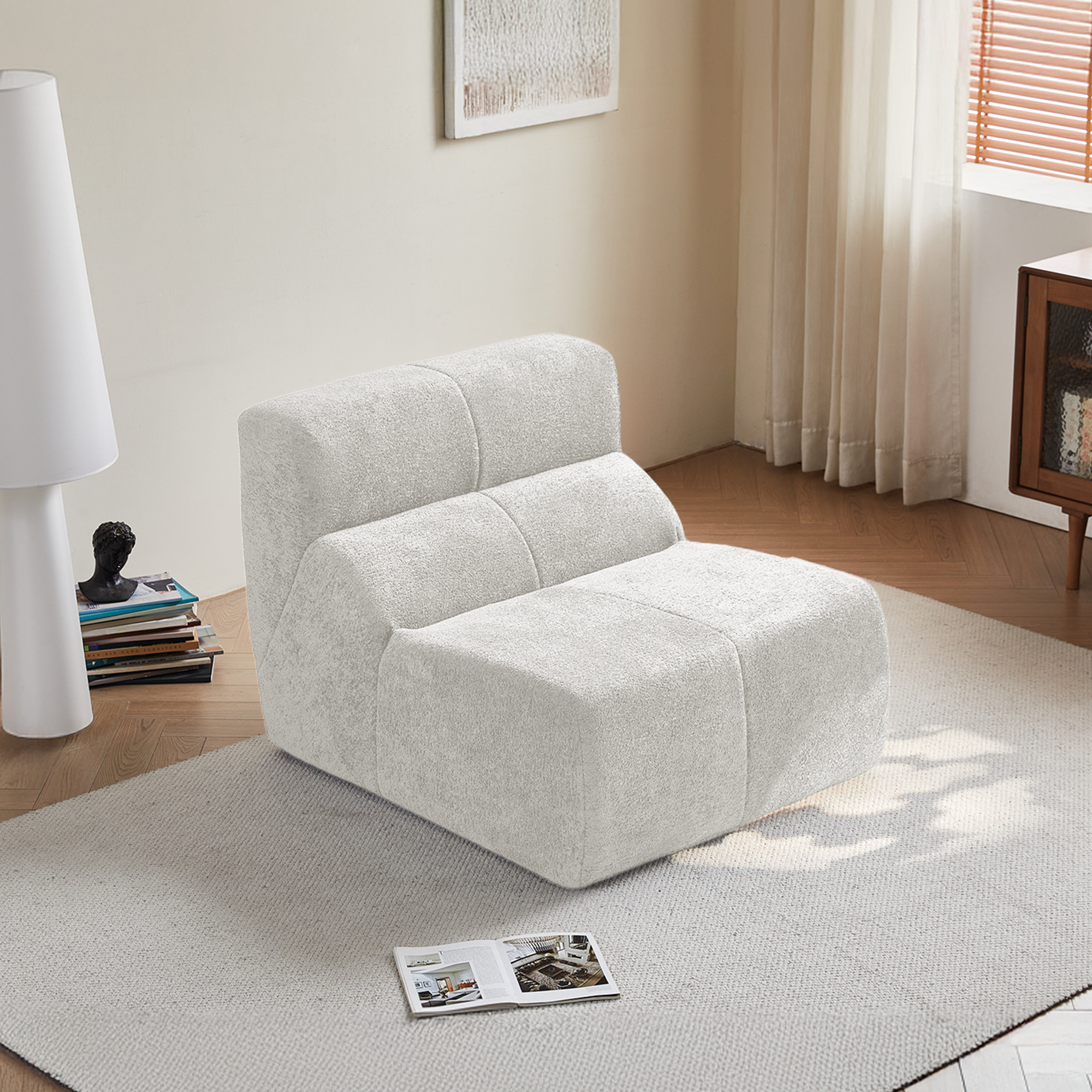 Single Sofa Chair Cloud-Soft Raindrop - Velvet