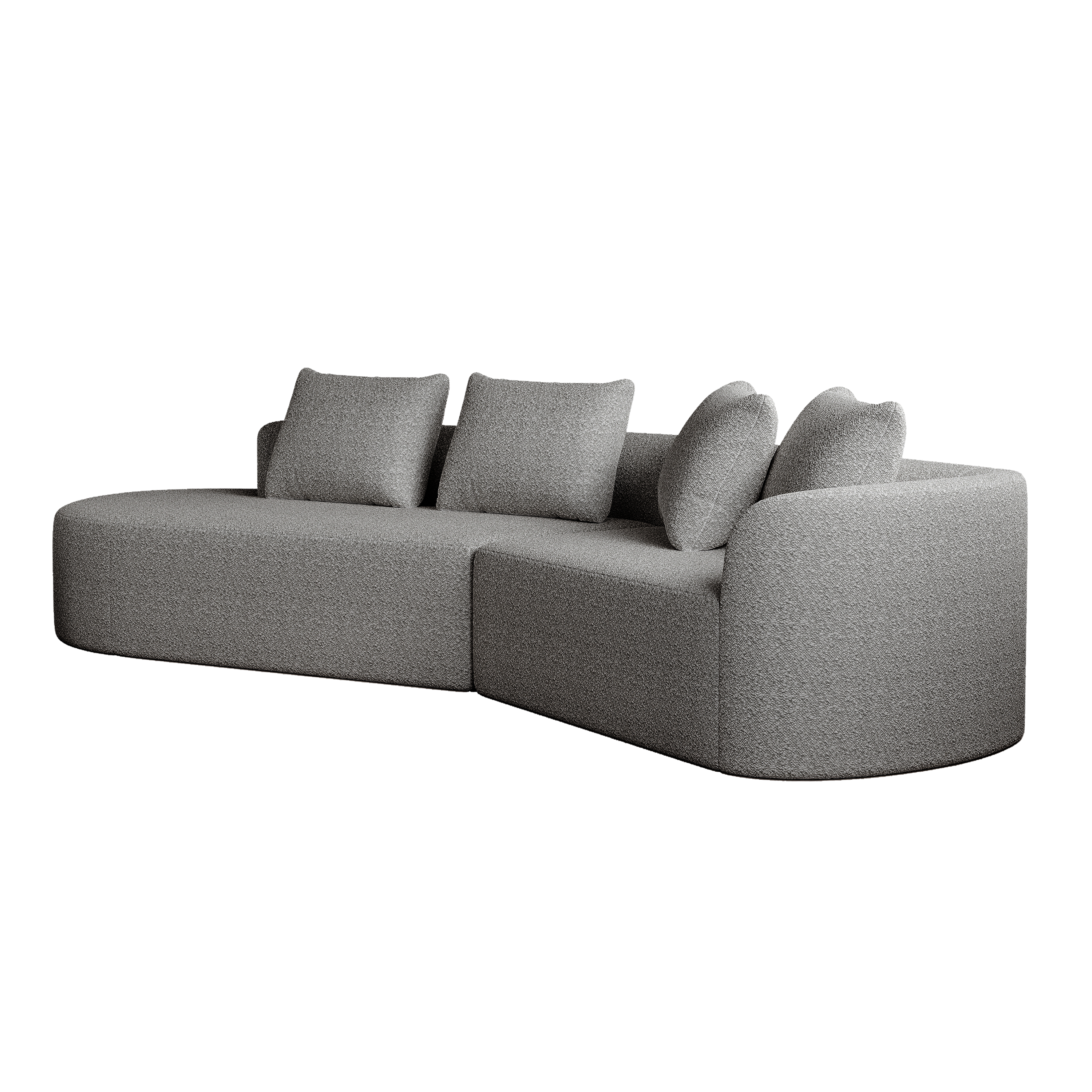 Chenille Sofa, Modern Oversized Corner, 4-Seater, Cloud Couch