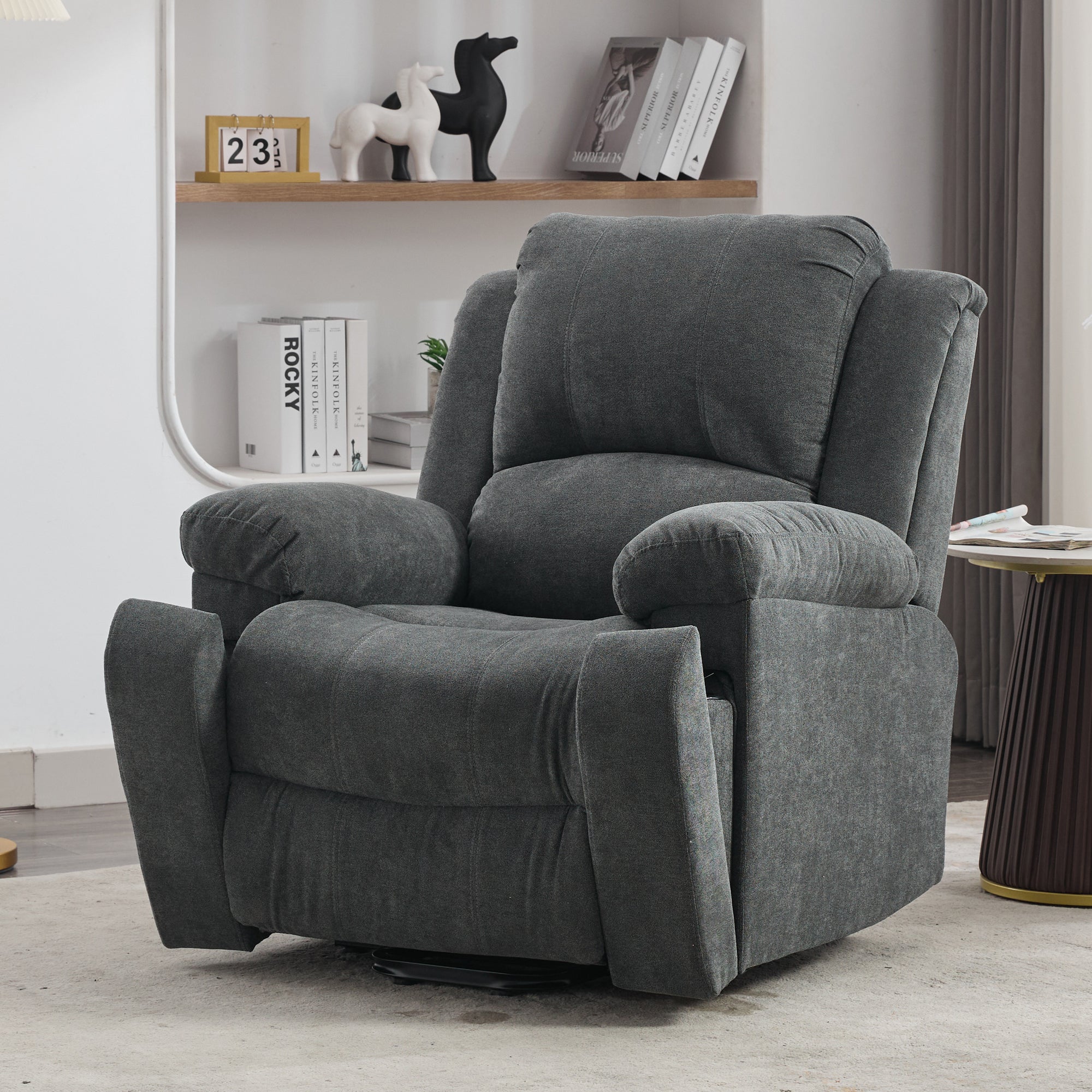 Power Massage Lift Recliner Chair with Heat & Vibration, Heavy Duty Safety Motion, Fabric