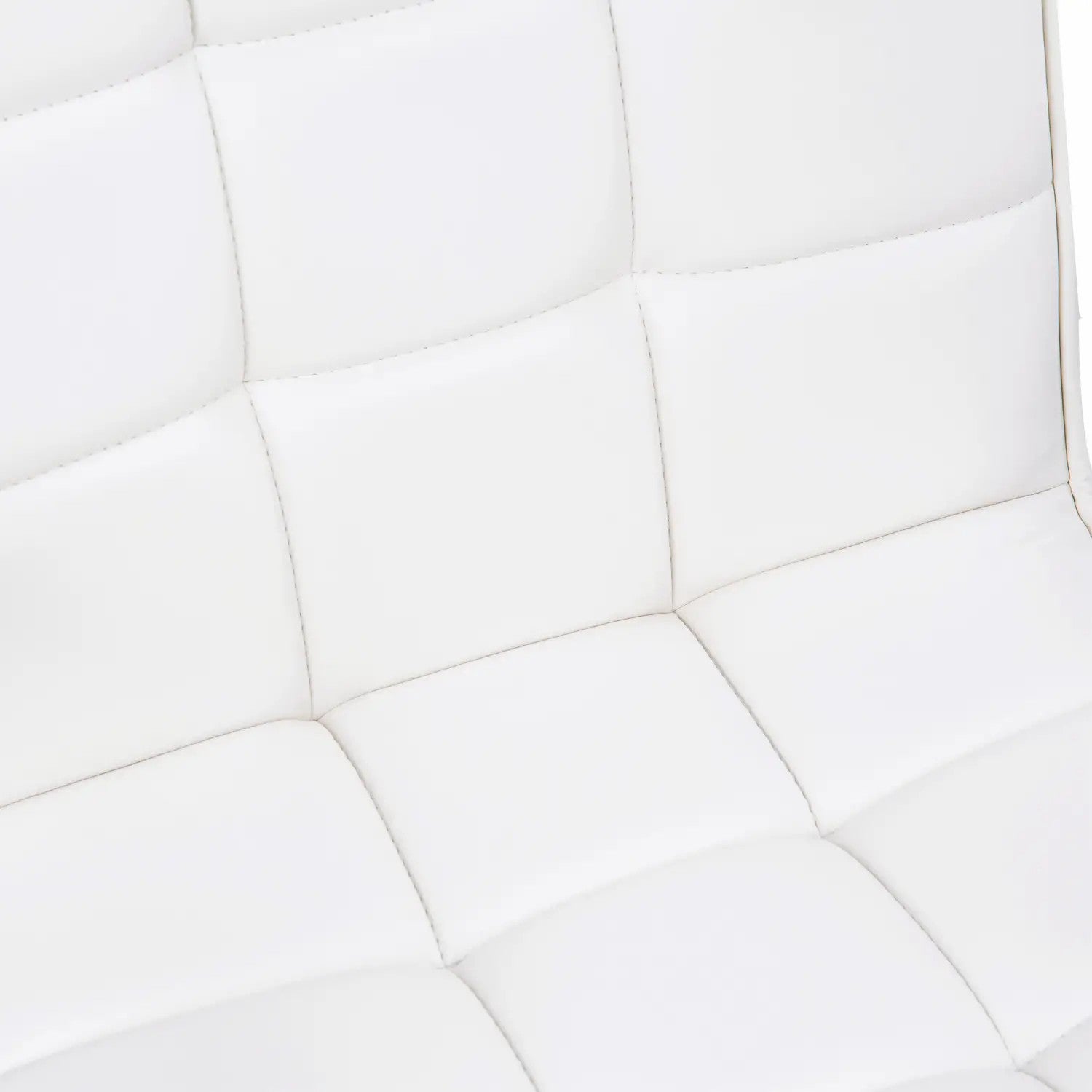 Office Chair Mid Back Computer Chair Swivel with Adjustable Height and Armrest PU Leather, White