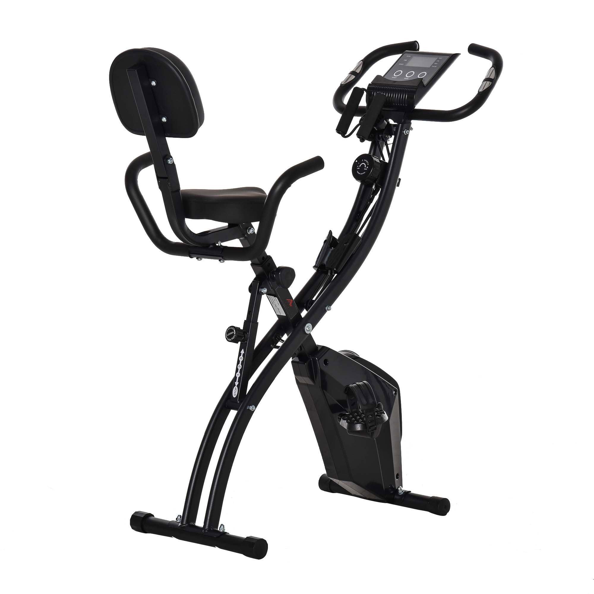 Exercise Bike, Foldable 8-Level Magnetic Resistance, Metal