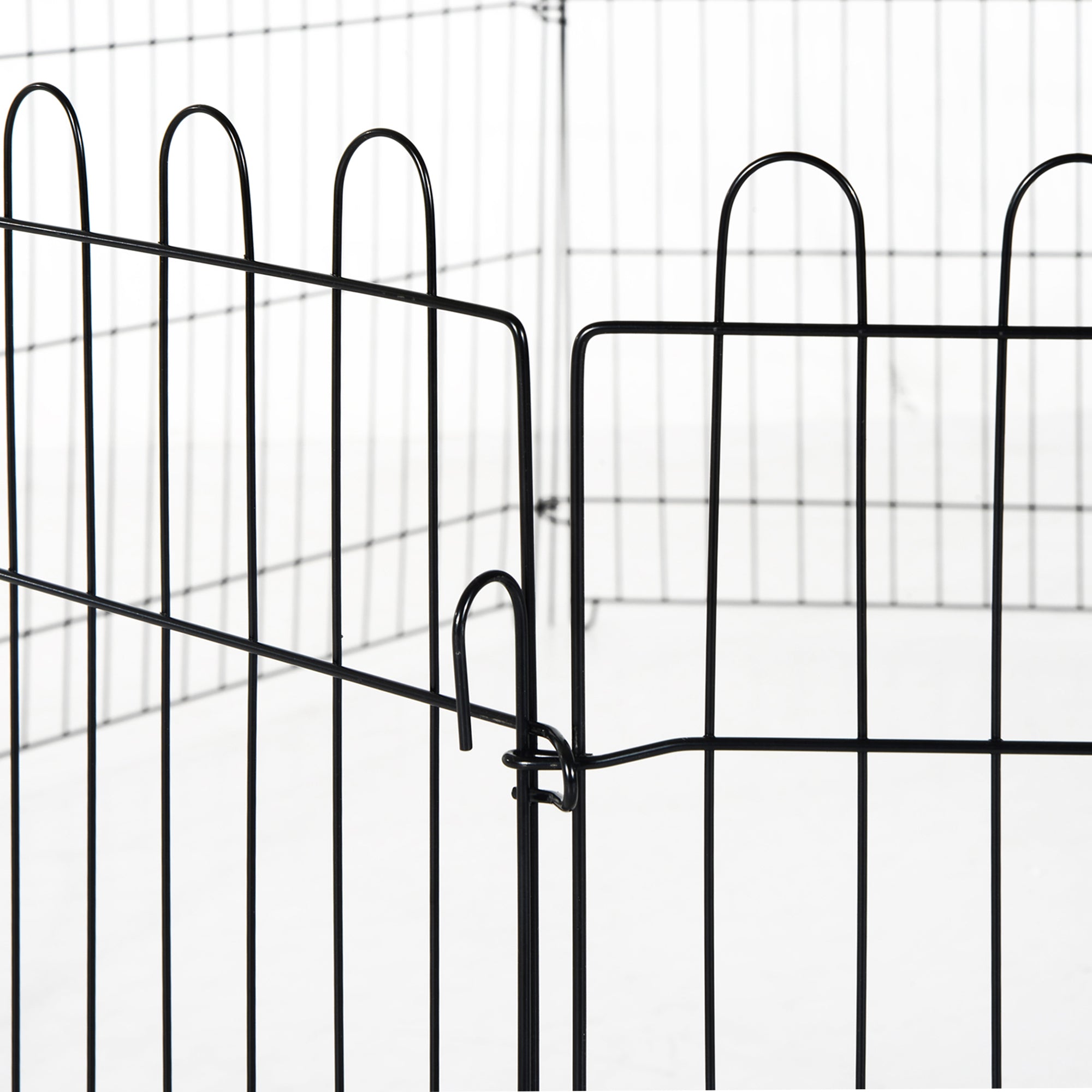 Puppy Run, Flexible Fence Playpen, 5 Sizes, Metal