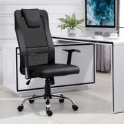 Ergonomic Office Chair, Height Adjustable Rocking Armrests 120 kg, Black