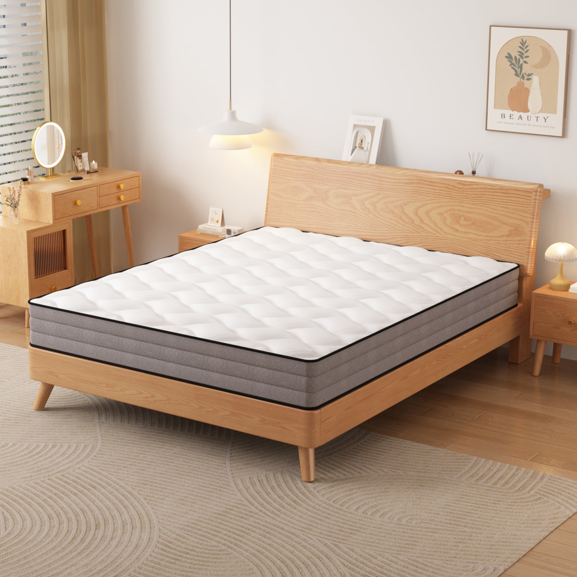 Deluxe Pocket Spring Mattress 160x200cm H3 7-Zone 1000 Springs Lyocell