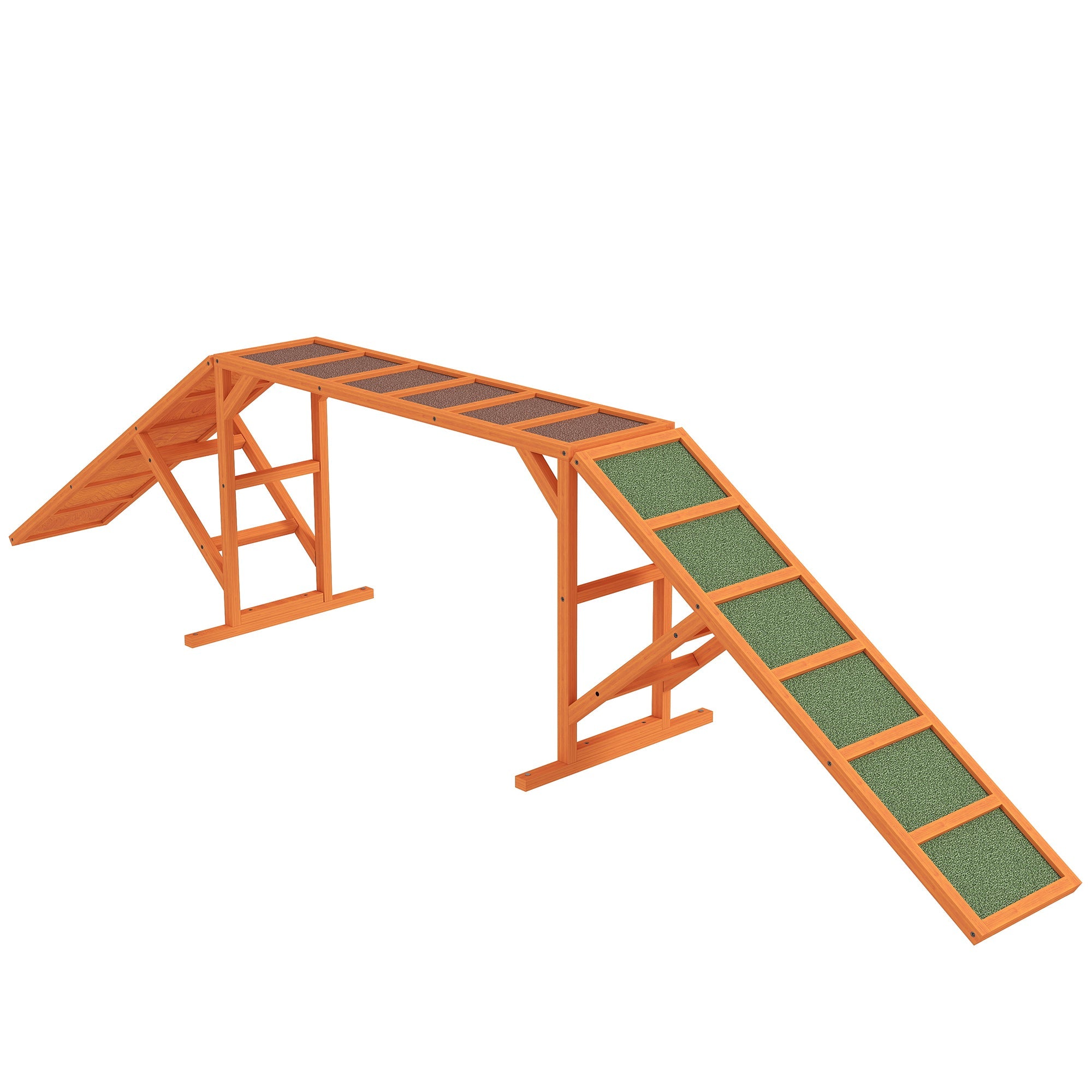Dog Agility Bridge, Non-Slip Surface, Orange
