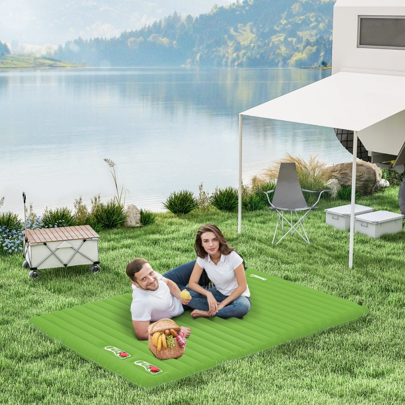 2 Person Inflatable Camping Mattress - Green
