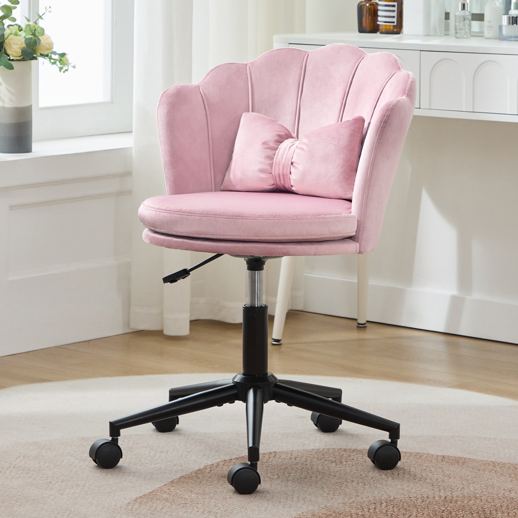 Dressing/Office Chair - Petal Back, Butterfly Lumbar Support, Height Adjustable - Soft Cushion