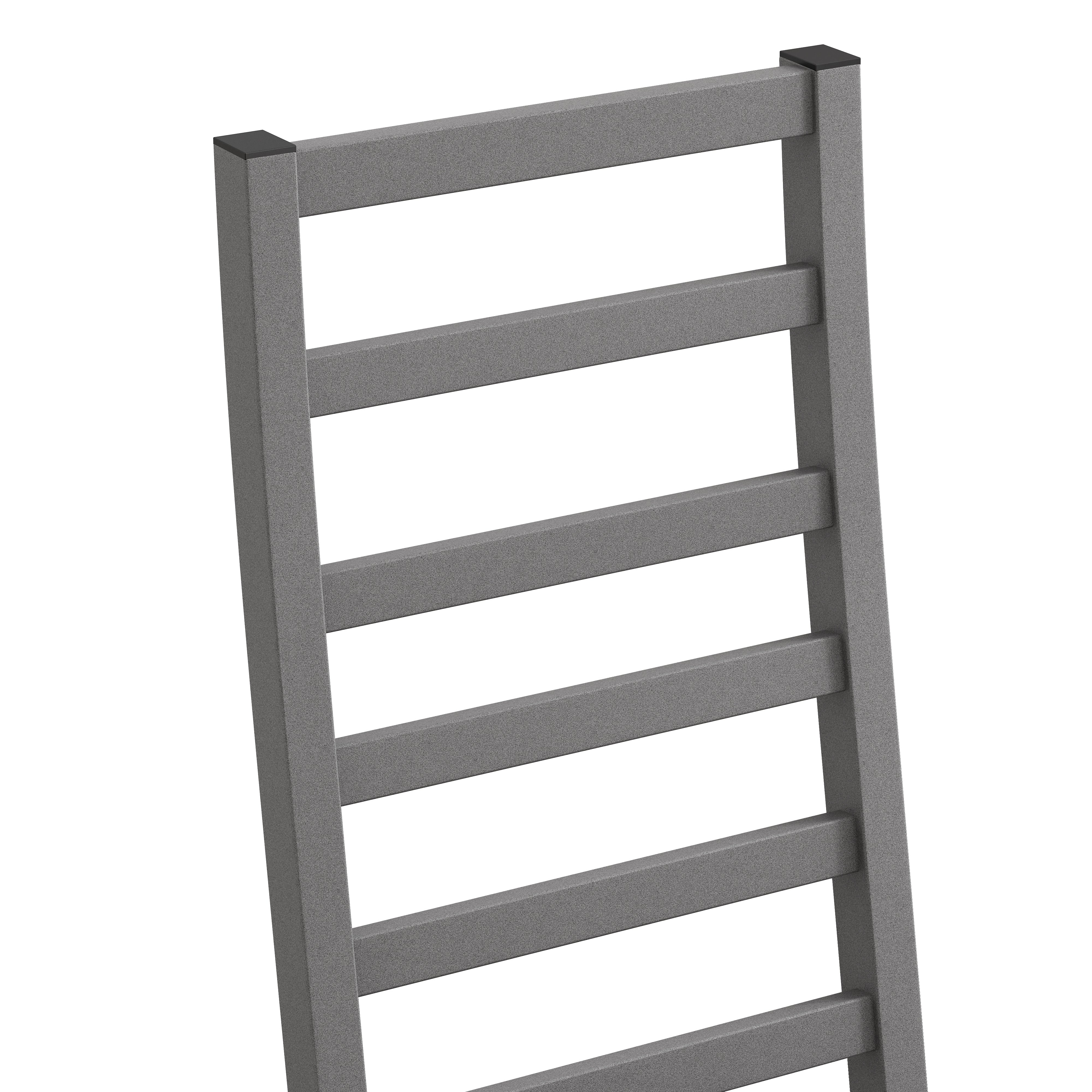 Dining Table Set, 4-person Tulip Table with Chairs, Brown & Gray