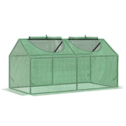 Polytunnel Greenhouse, Window, Tomatoes & Plants, Green