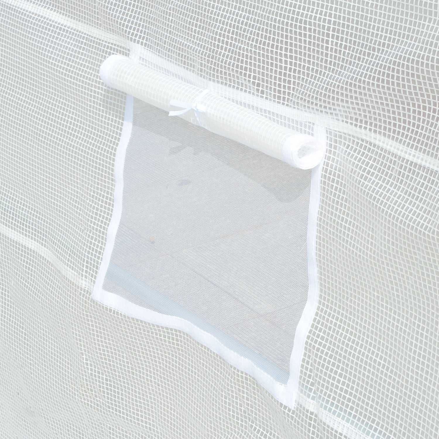 Replacement Cover 600x300x200cm, Front Door, 12 Windows, Tear-Resistant Film, White