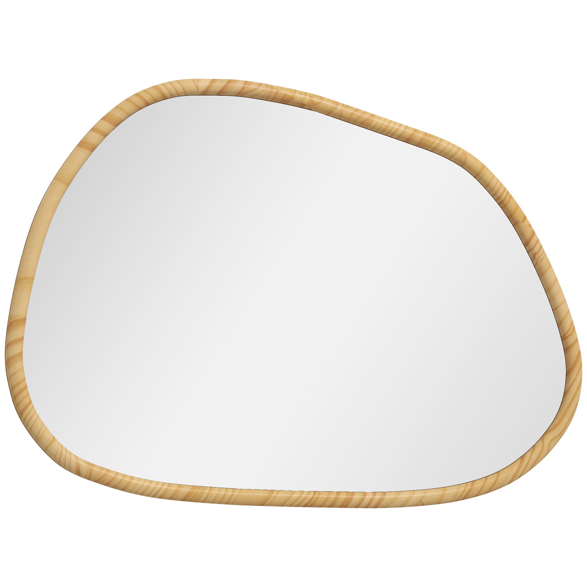 Wall Mirror Asymmetrical, Bathroom Living Room Hallway Bedroom, Wooden