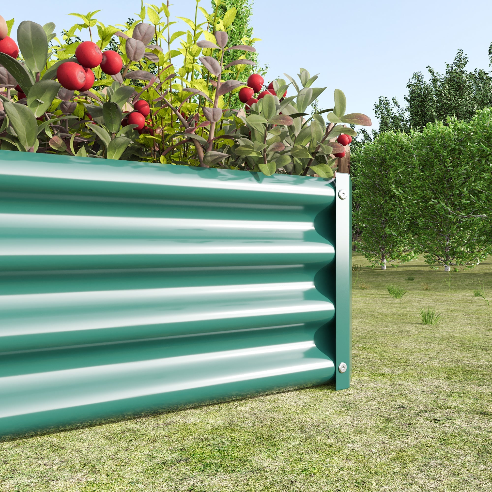 Raised Bed, Robust Metal Plant, Anthracite Steel