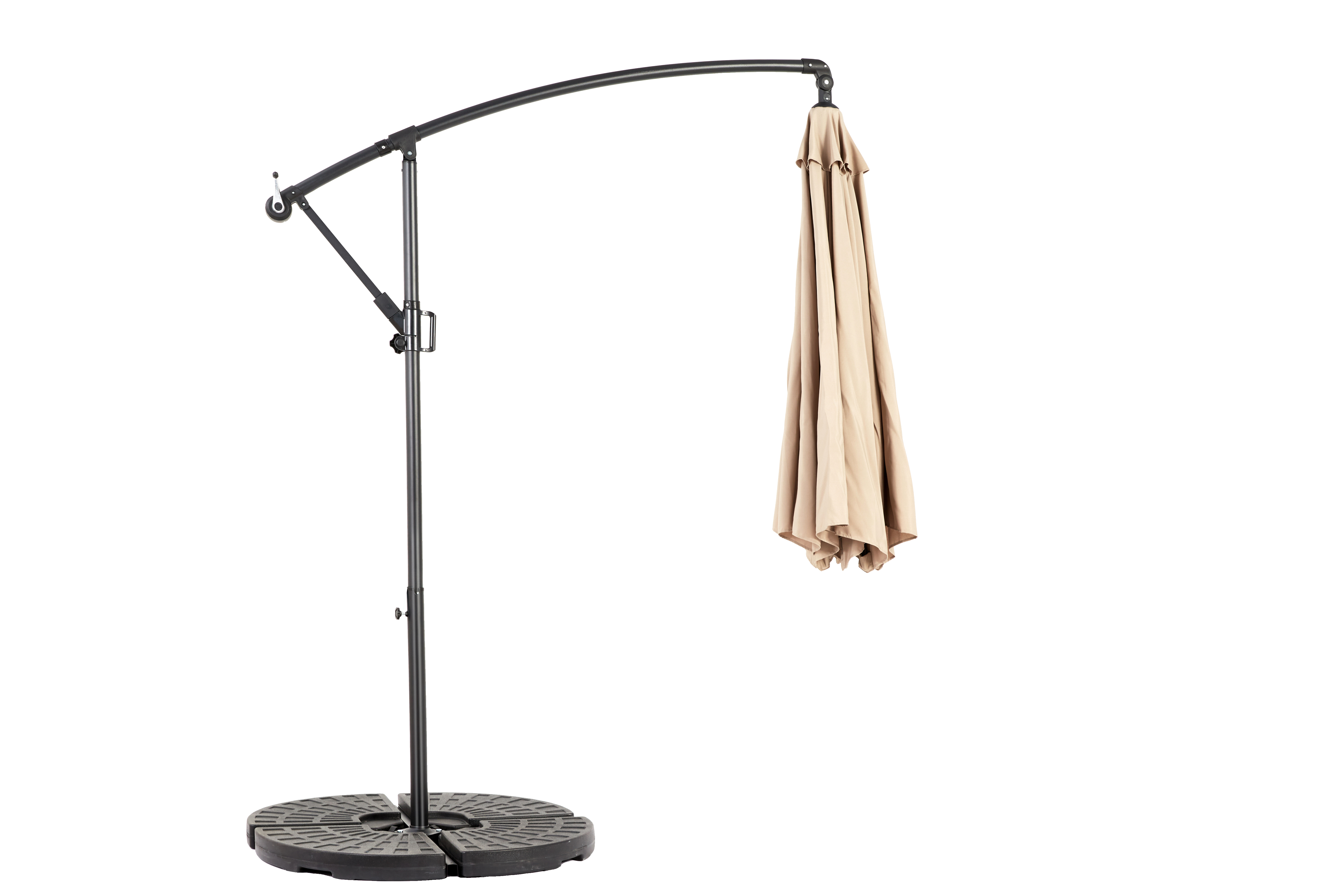 Outdoor Umbrella 14.8 Ft Double Sided Rectangular Large with Crank, Khaki