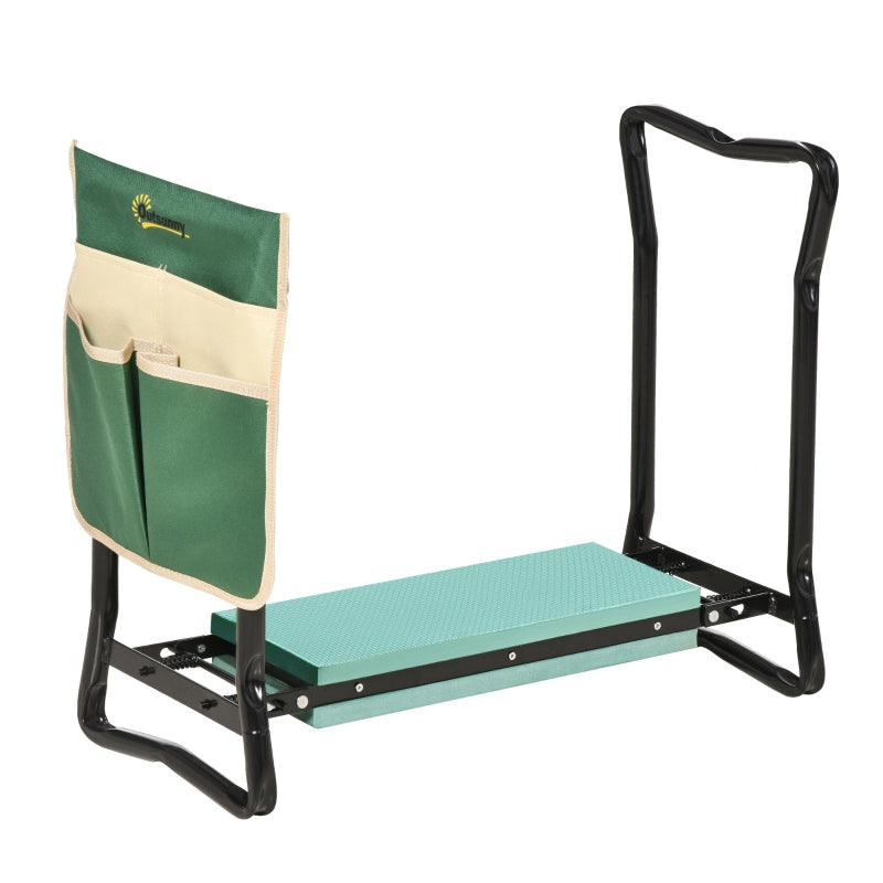 Kneeling Bench Foldable 2-in-1 Garden Stool Tool Bag - EVA Foam
