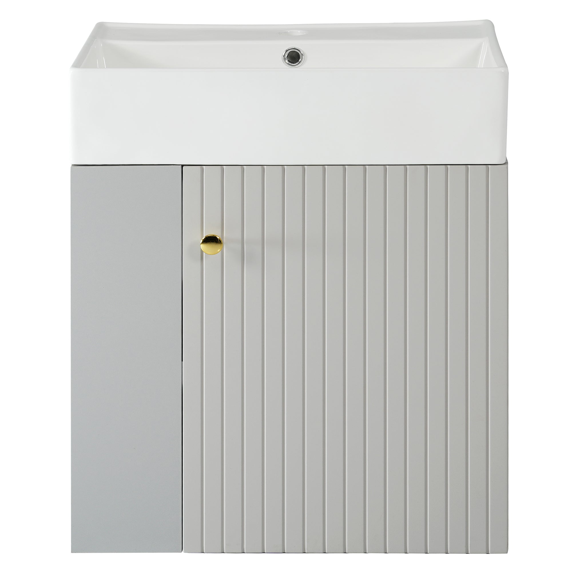 Bathroom Furniture Washbasin with Vanity Unit 55cm, Hanging, Light Grey