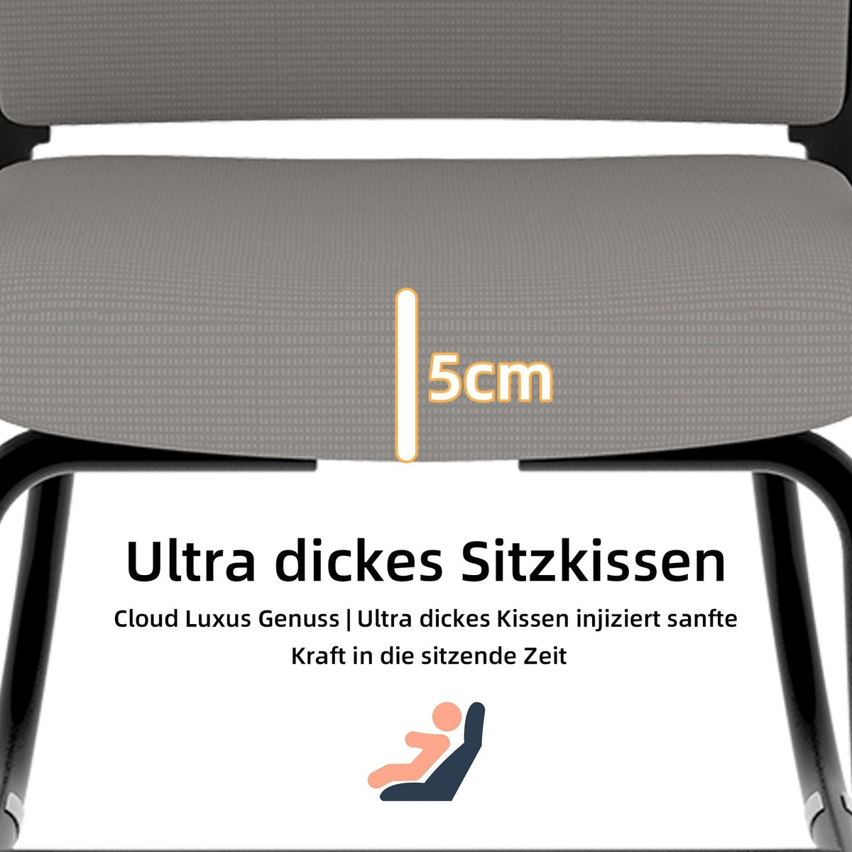 Minimalist Modern Office Chair, Metal Frame, Soft & Comfortable, Multi-Color