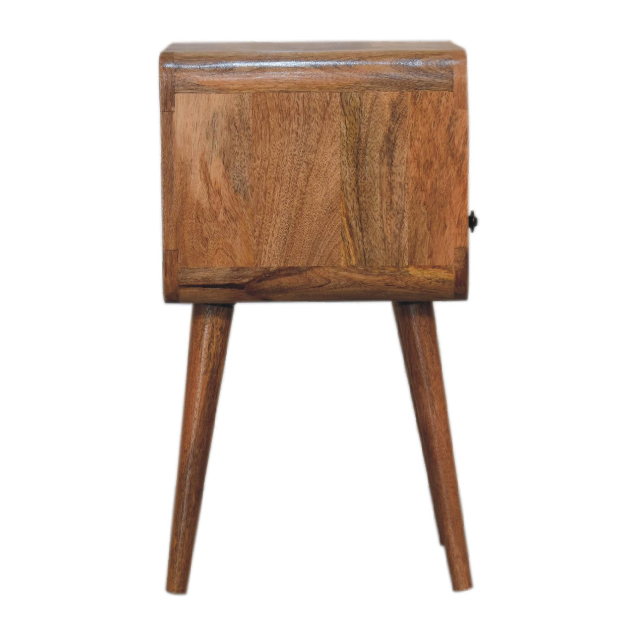 Solid Wood Mini Bedside, 1 Drawer and Open Slot, Brown
