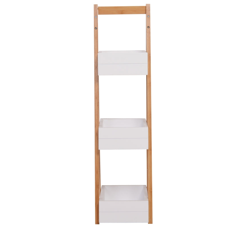 3 Tier Bathroom Shower Caddy Freestanding Rack Storage Organiser MDF