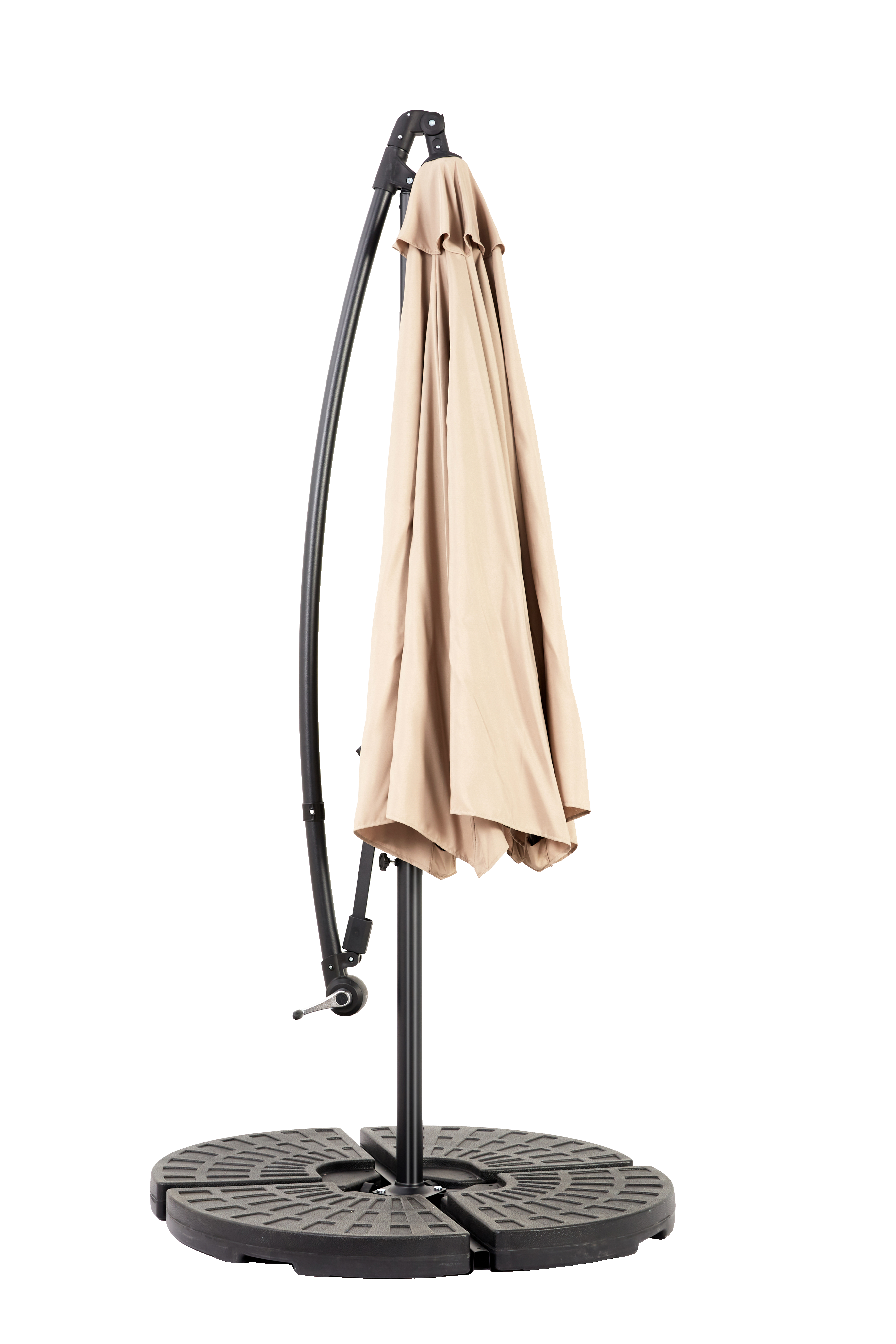 Outdoor Umbrella 14.8 Ft Double Sided Rectangular Large with Crank, Khaki