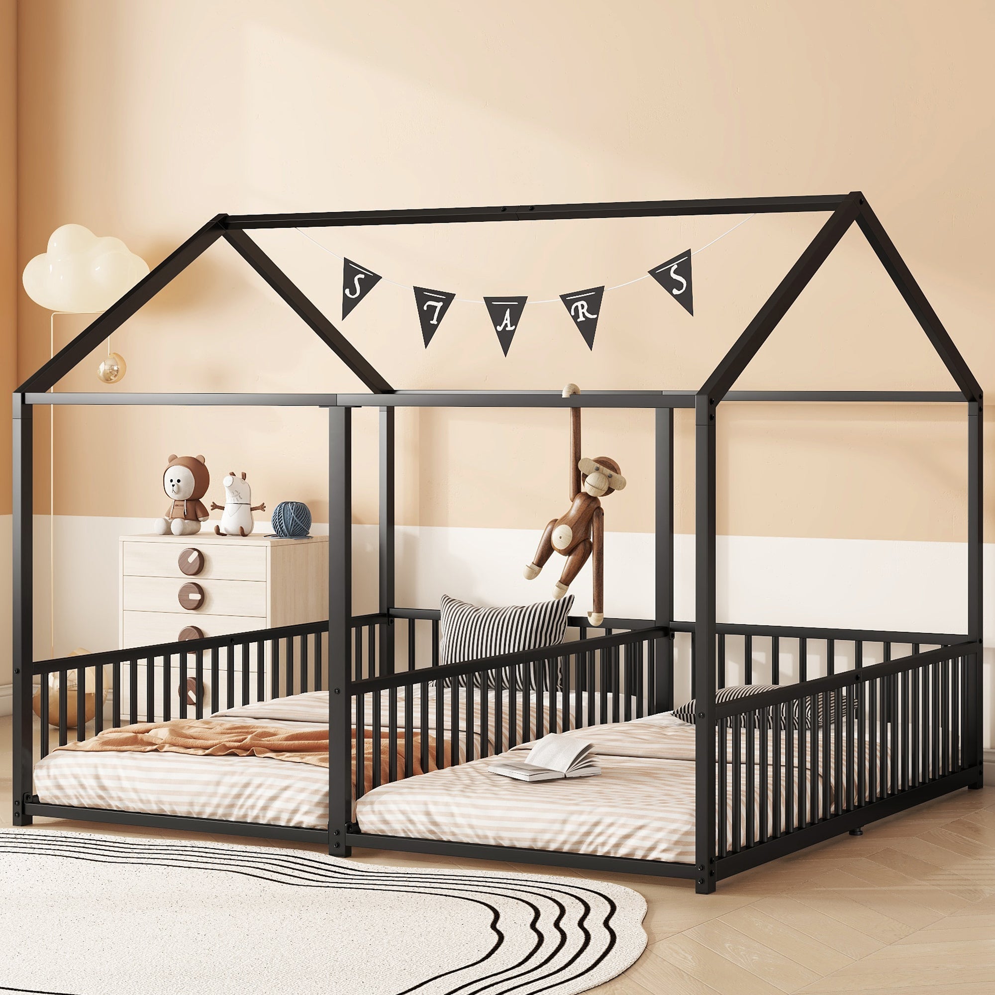 N636P196248B Bed Parts, Not Sold Separately, Black Metal