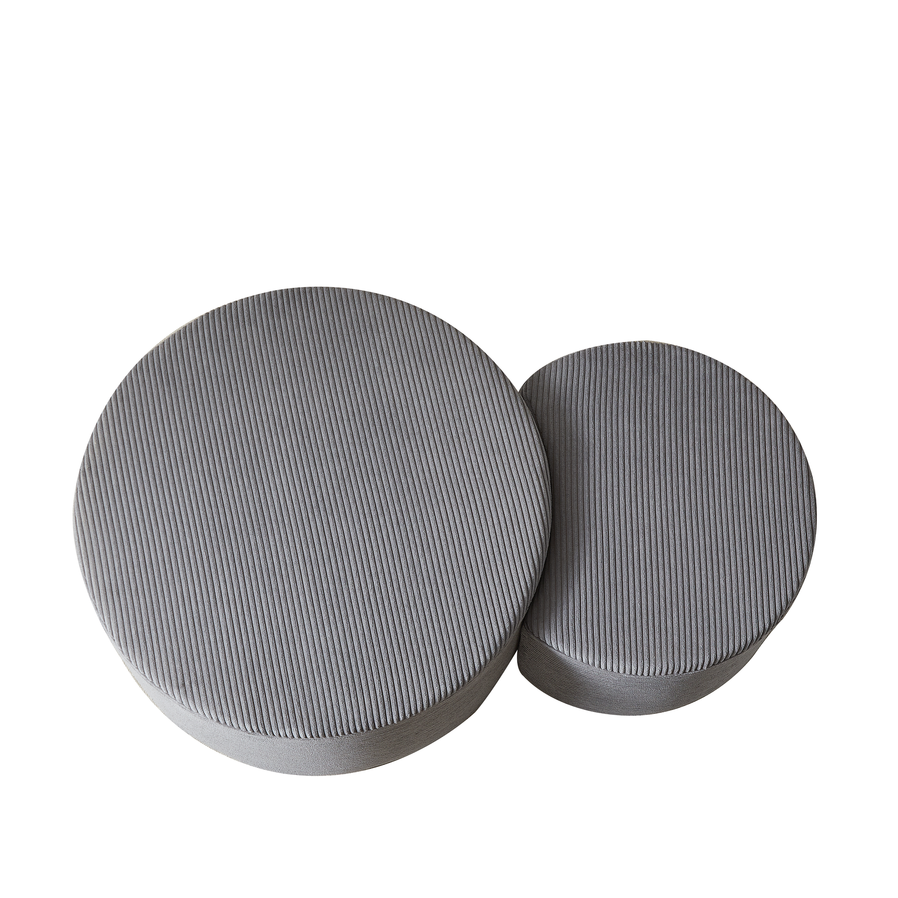 Coffee Table Set, 2-Piece Upholstered Round Foam