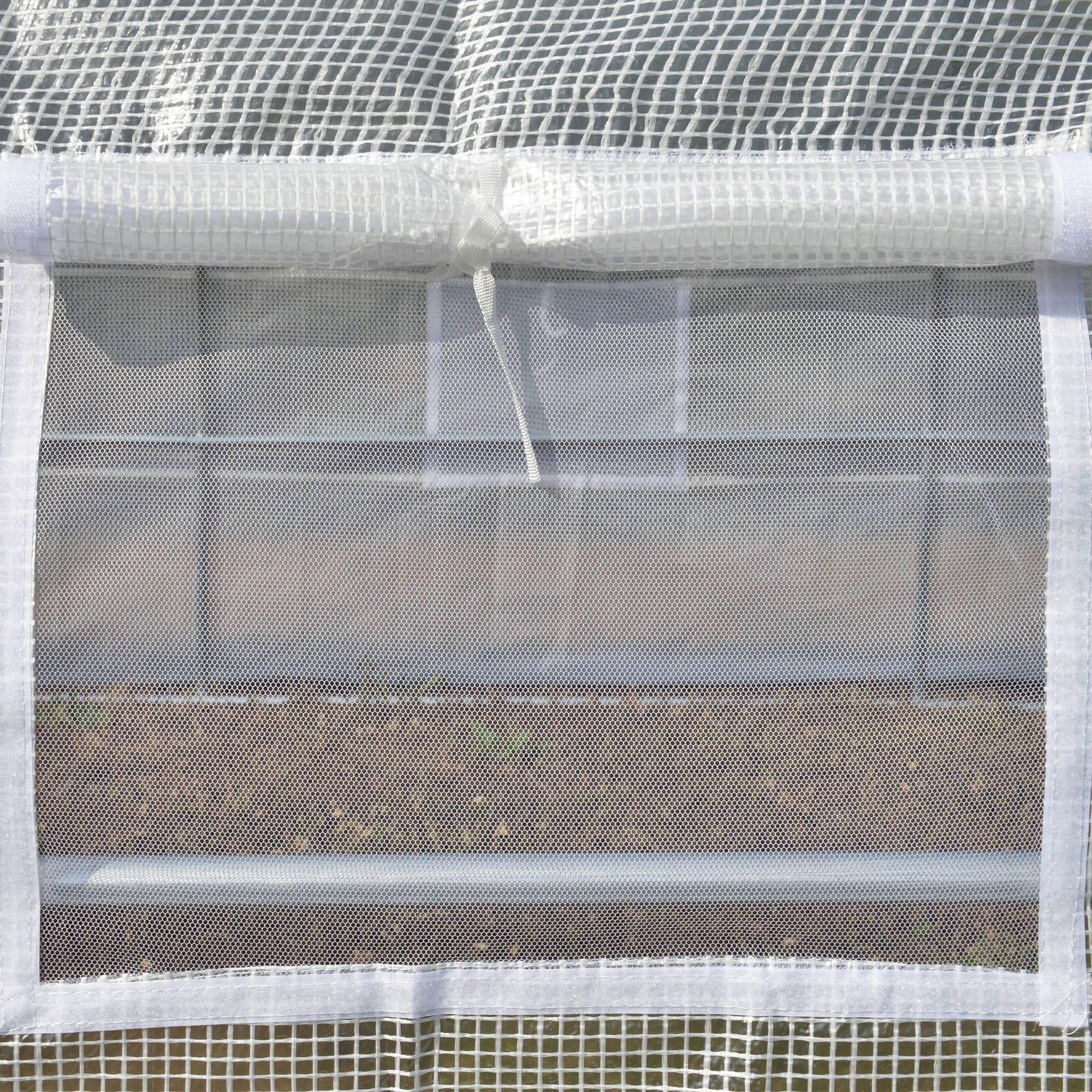 Polytunnel Greenhouse, 6 x 3 x 2 m Walk-in Grow House Tent with Steel Frame, White