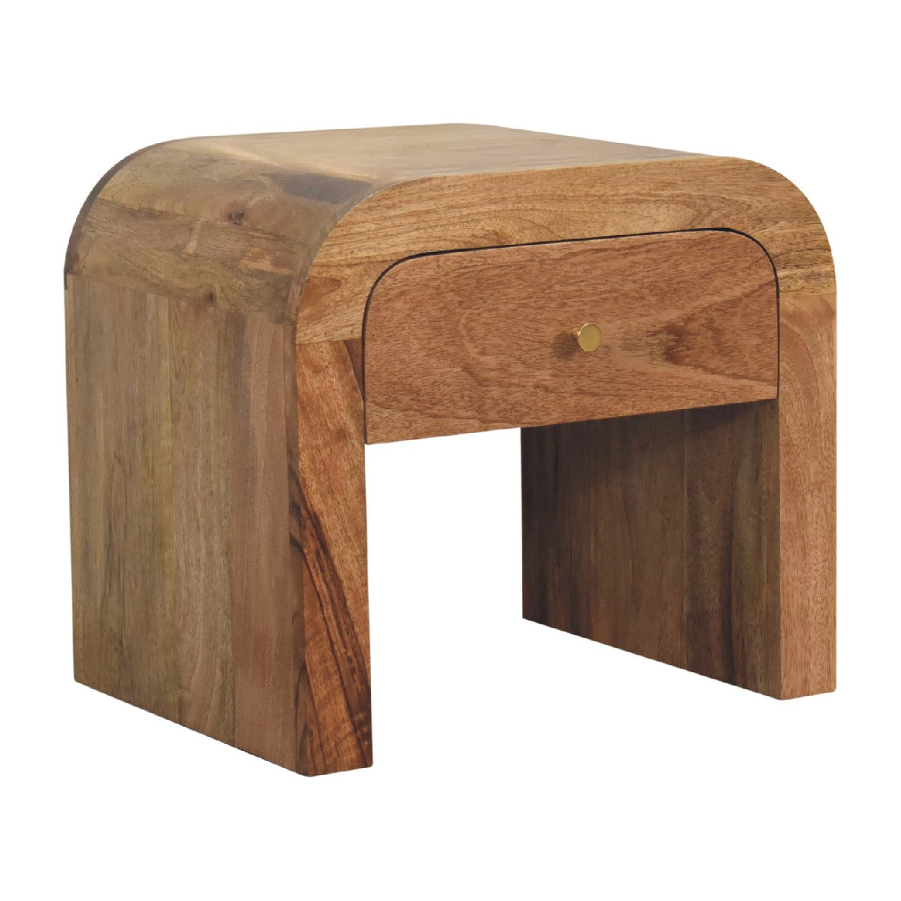 Darcy Bedside, 1 Drawer, Solid Wood Brown