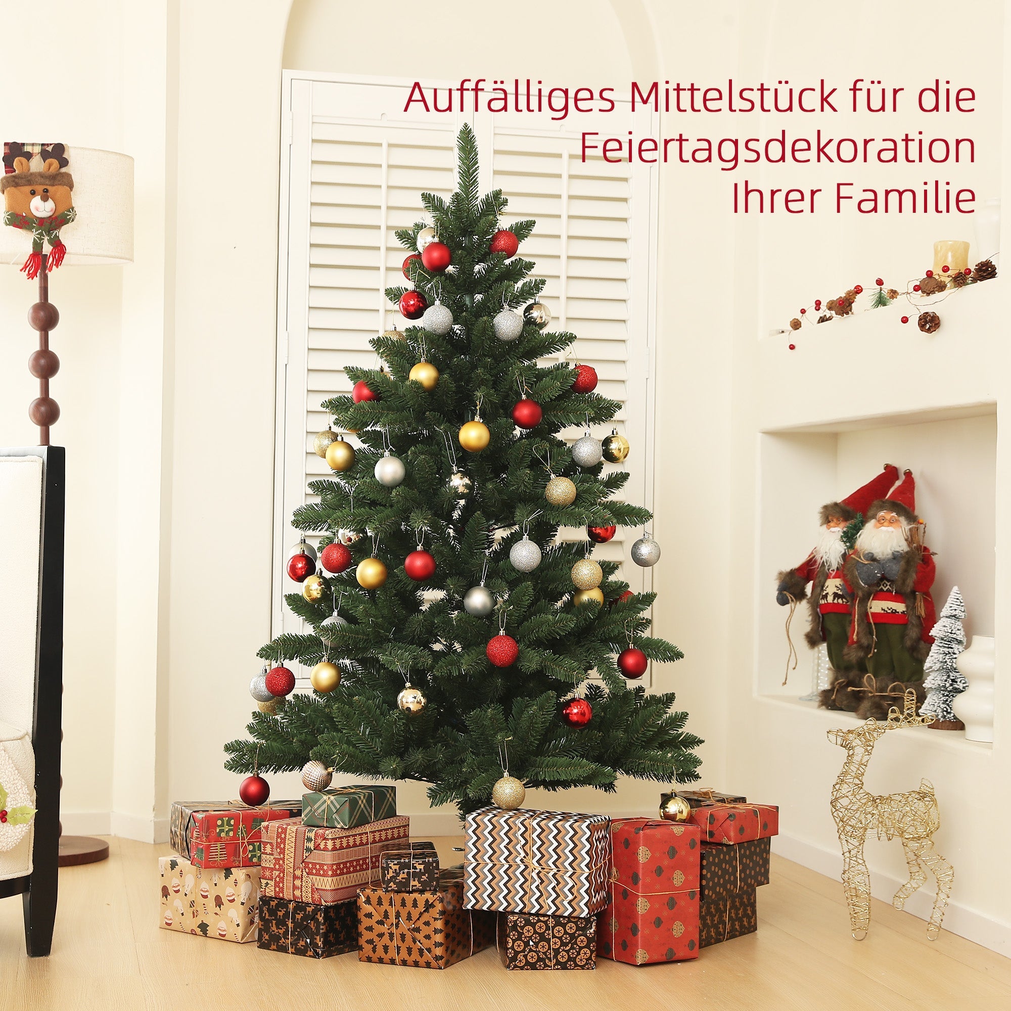 Artificial Christmas Tree, 150 cm 565 Tips Foldable, Green