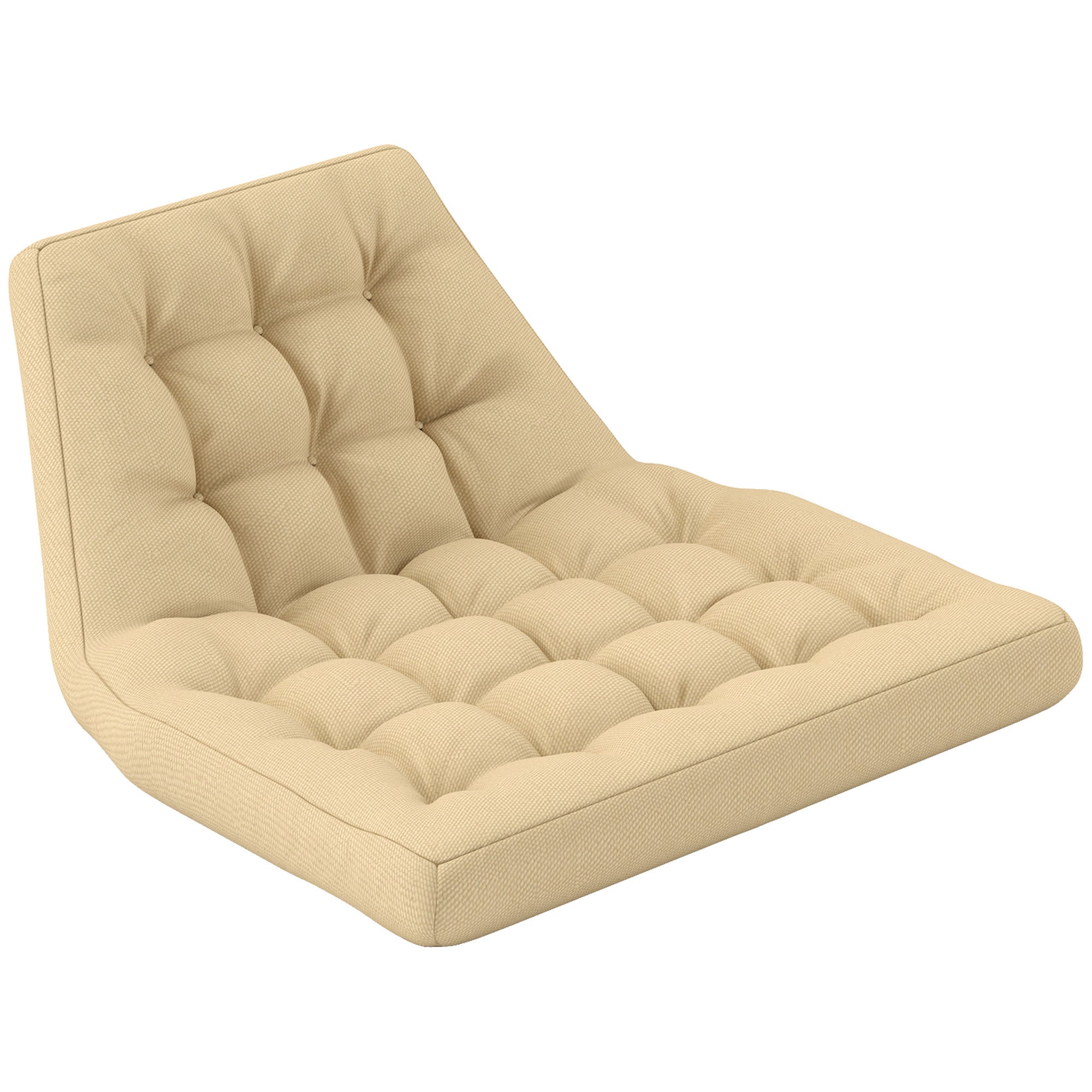 Seat Cushion 120x100 cm with Backrest Water-Repellent Beige