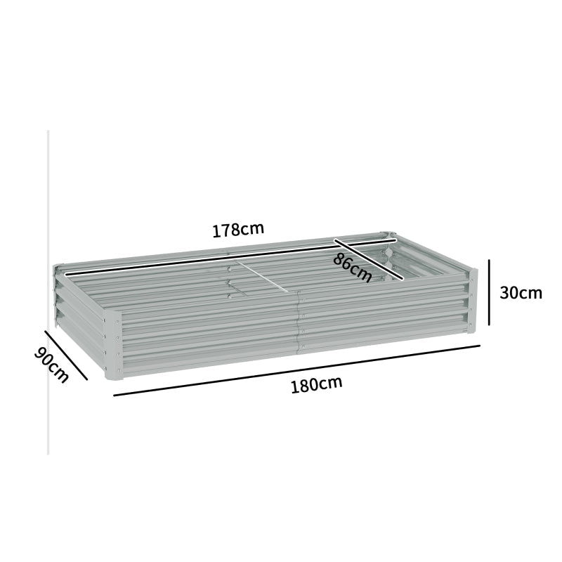 Raised Bed, Weather-Resistant Cold Frame Garden Planter, Steel