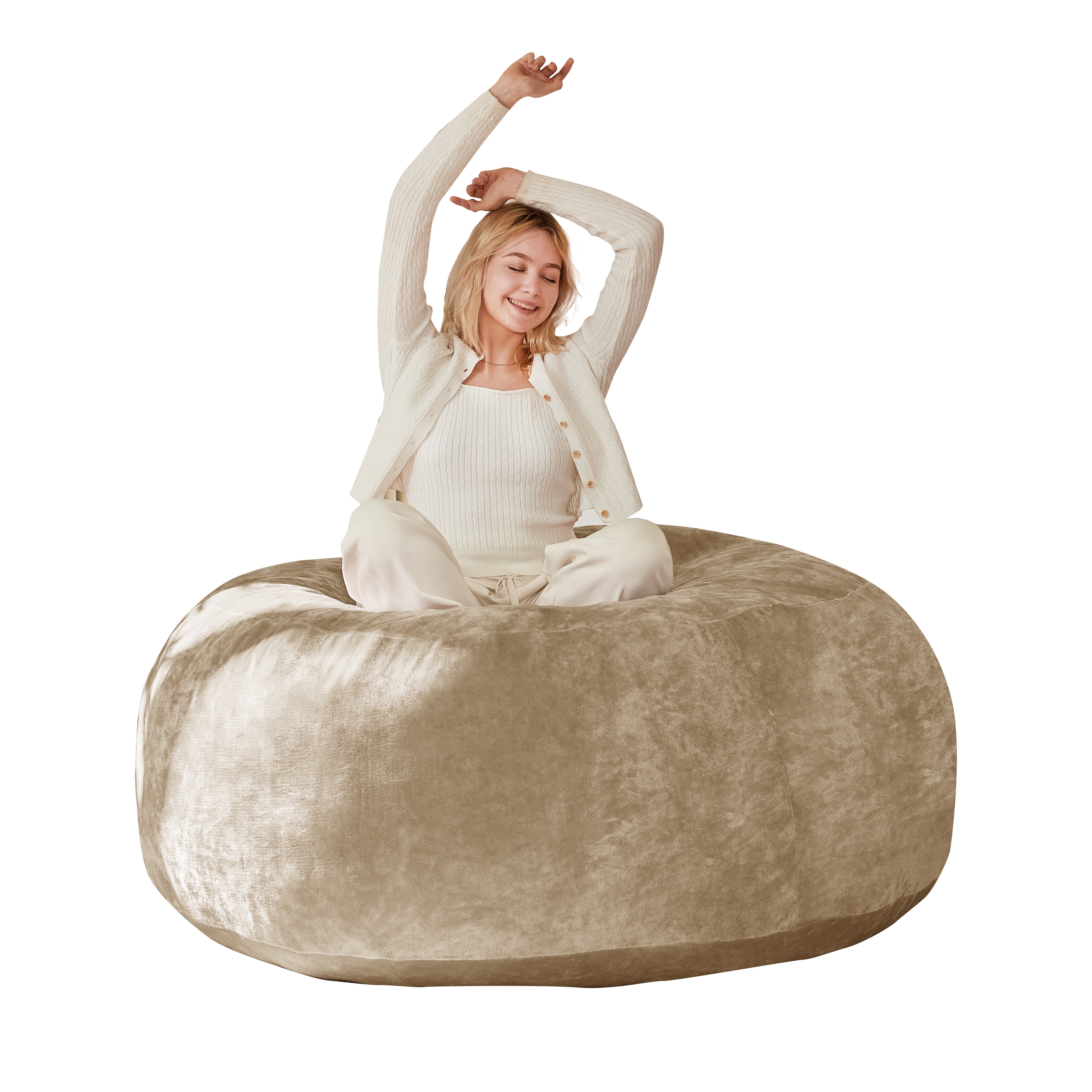 3FT Bean Bag Chair Sofa, Soft Comfortable Reading Chair for Adults