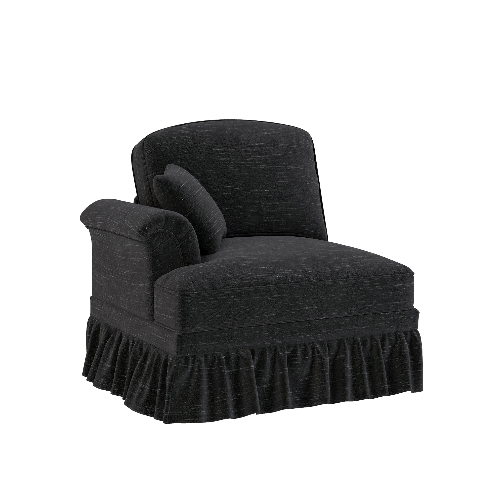Windsor Sofa LSF Chenille with 1 Cushion, Black