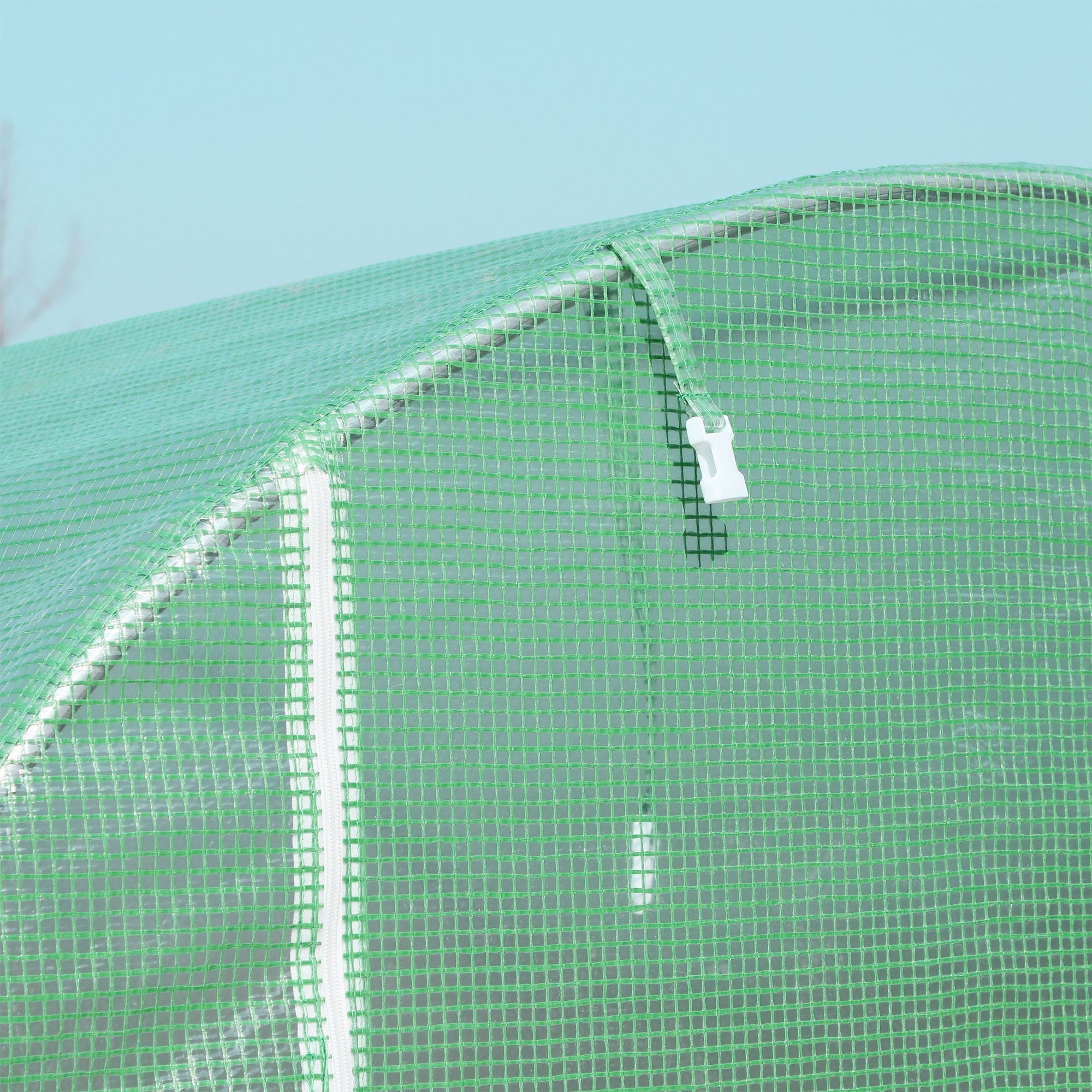 Polytunnel Greenhouse with Window, 500x200x210cm, for Tomato & Plant Cultivation, Green