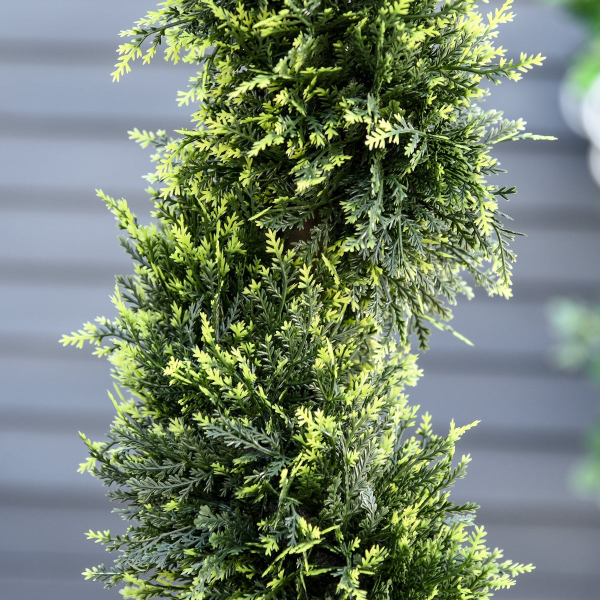 Artificial Cedar Trees Set of 2, Large 90cm Spiral Plant for Decoration, Plastic