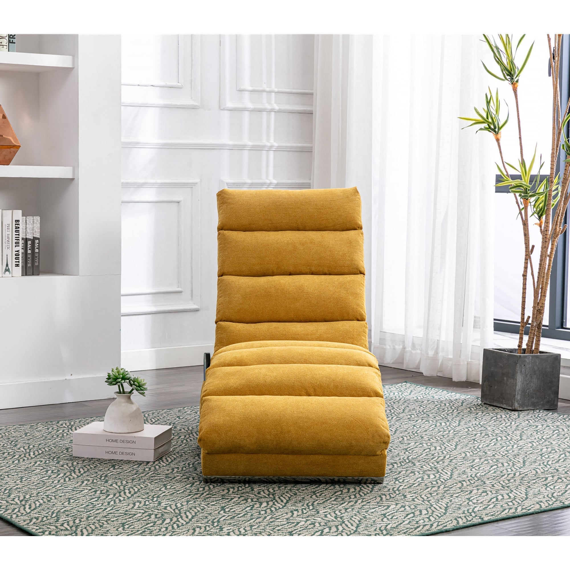 Relaxation Lounger, Fixed Reclining Sofa, Full Body Support, Vibration Function, Side Pockets
