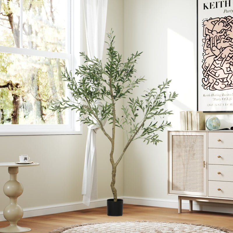 Artificial Olive Tree, Large 180 cm, in Pot, Green