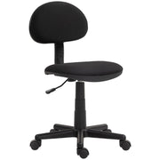 Office Chair Ergonomic Desk, Height-Adjustable Swivel, Black Fabric
